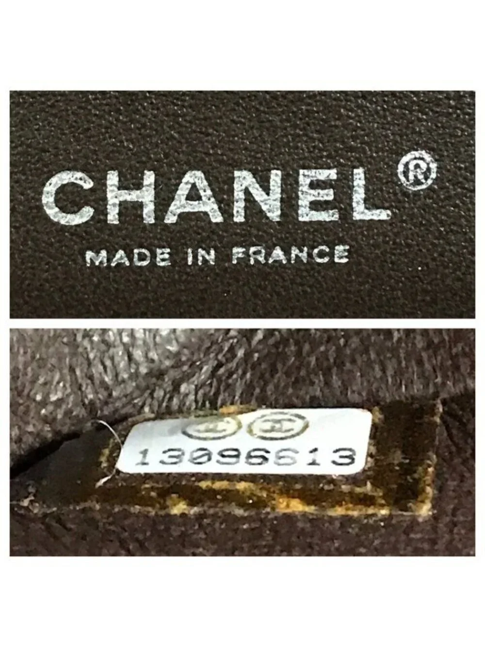 Chanel CC Logo Lambskin Leather Chain Shoulder Bag Brown Double Flap